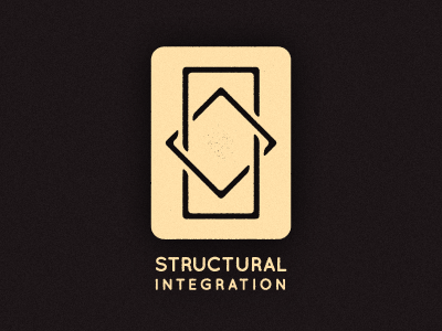 Structural Integration cream design logo rectangle square