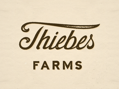 Thiebes Farms design farm lettering vintage