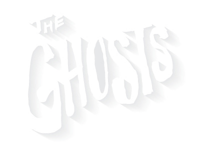 The Ghosts ghost lettering white