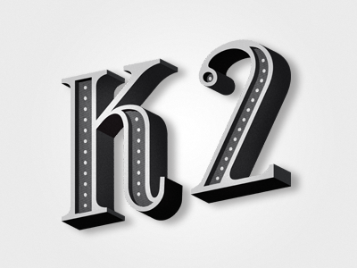 K2 k2 lettering