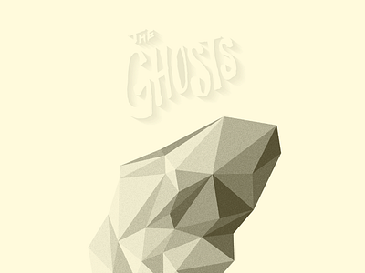 Poster - The Ghosts illustration lettering poster the ghosts triangles