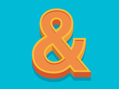 &&& ampersand blue helvetica orange typography