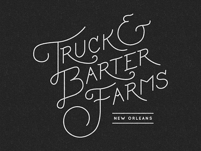 Truck & Barter Farms again... ampersand barter f farms lettering new orleans t shirt truck type
