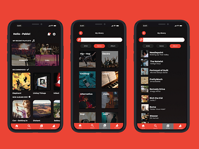 Music app UI Design
