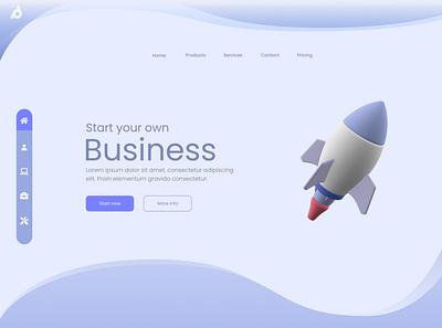 Startup Website Minimalistic UI Design concept light mode minimalism ui ui design website