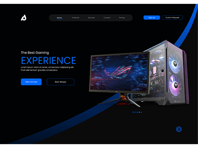 Gamer theme Online Store UI Design