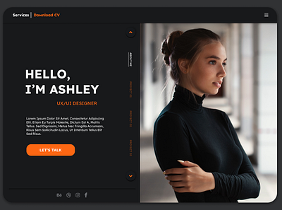 UX/UI Portfolio Design concept dark design minimal portfolio ui ui design ux
