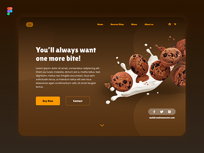 Cookies Landing Page UI concept cookies ladingpage ui ui design uxui