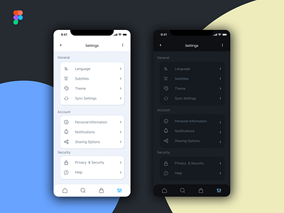 Settings Page UI Design concept dailyui dark design ui ui design uxui