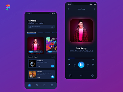 Music Player Design concept dailyui dark design ui ui design uxui