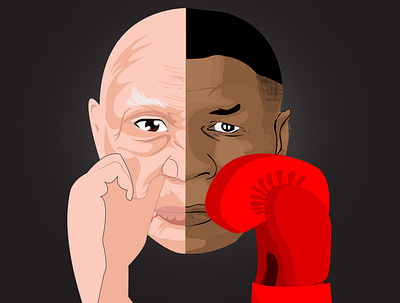 Mike Tyson and Old Boxer 3d animation branding design fanboy graphic design illustration illustrator logo motion graphics photoshope ui vector