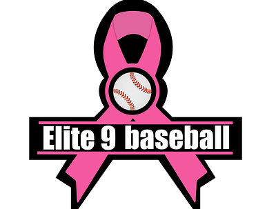 Elite 9 baseball (For Breast-Cancer) baseball brand branding design graphic design illustration illustrator logo logo design logo designing vector