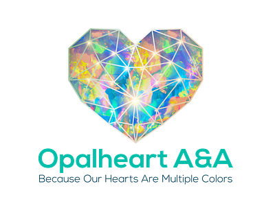 Opalheart A&A(Becuase Our Hearts Are Multiple Colors) branding design graphic design heart illustration illustrator logo logo design logo designig opal vector