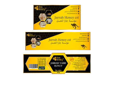 Jarrah Honey EST branding company brandinf covers design graphic design illustration illustrator logo product design vector