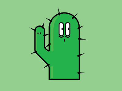 Scared Cactus cactus couchot krush oovoo sticker weird