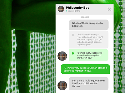 Philosophy Bot chatbots ui ux