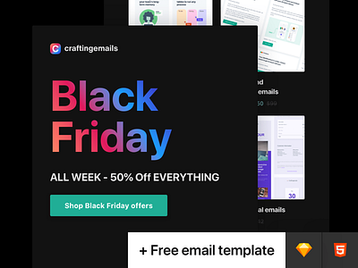 Black Friday - Free Email template black friday black friday sale email email template free freebie