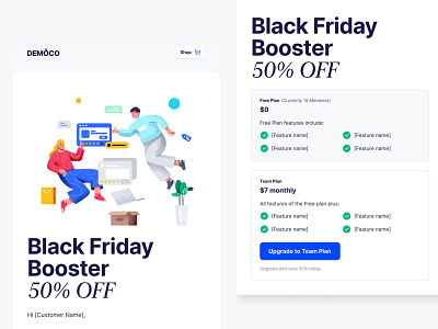 Black Friday email template for SaaS products