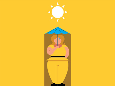 Vacation? illustration shade summer sun sunburn sunny travel umbrella vacation vector yellow