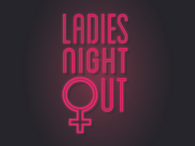 Ladies Night Out ladies ladies night out neon night pink sign