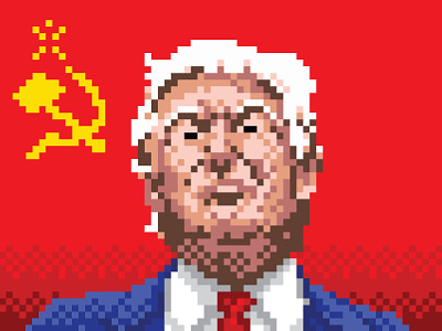 Mr President nightmare pixel pixel art president russians trump