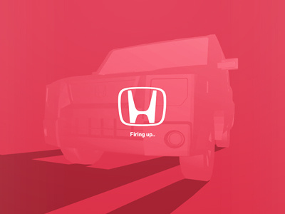 Honda Element bold car dashboard display interactive simple vibrant
