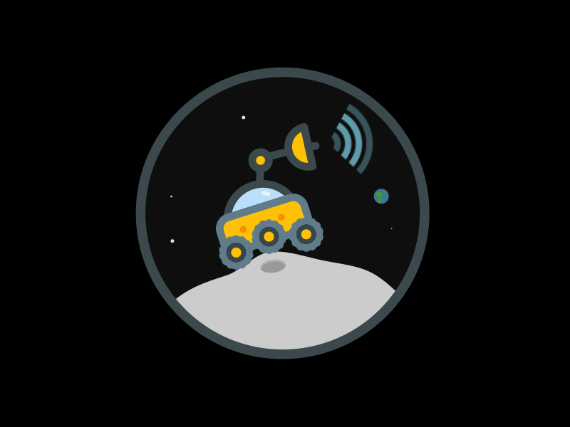 Moon Rover alien crater earth lottie moon newton planet rover space svg vehicle