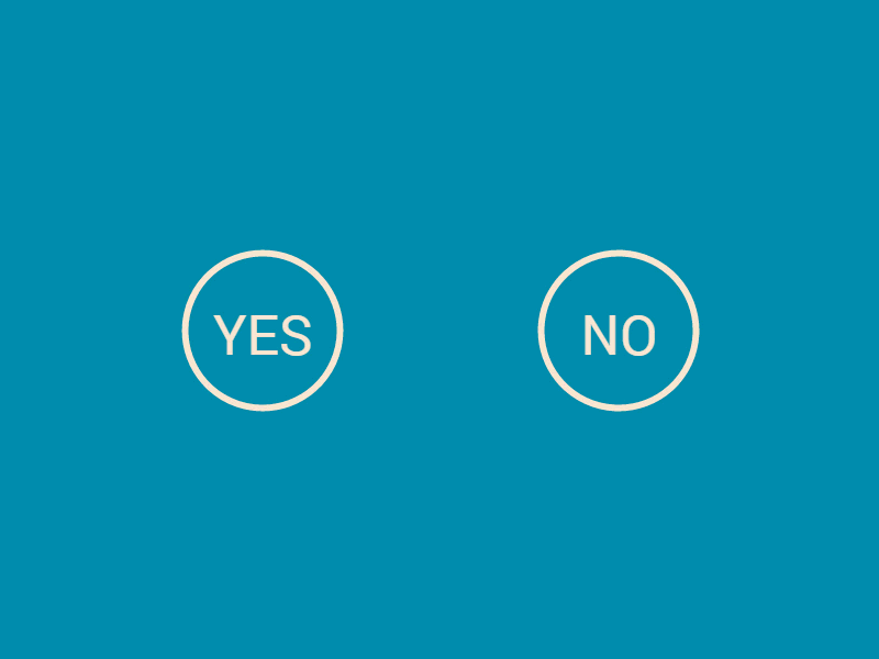 Yes or No animation drawsvg gsap interaction interactive interface no svg tick ui yes