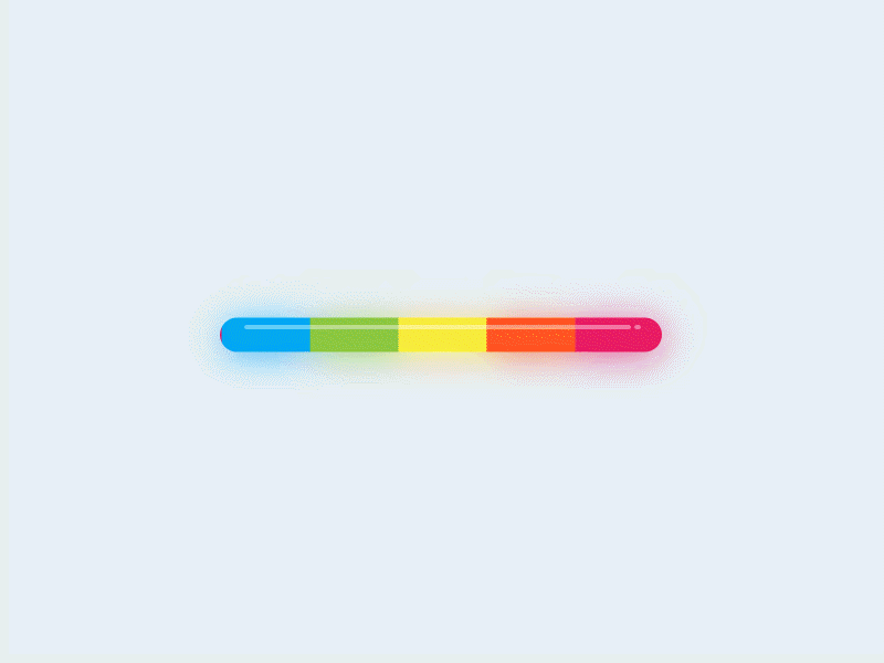 Light Progress Bar [in SVG] animation gloss gsap jelly light progress rainbow spectrum svg