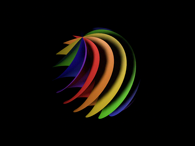 Rainbow Spirals 3d cinema4d cloner light loop rainbow spiral