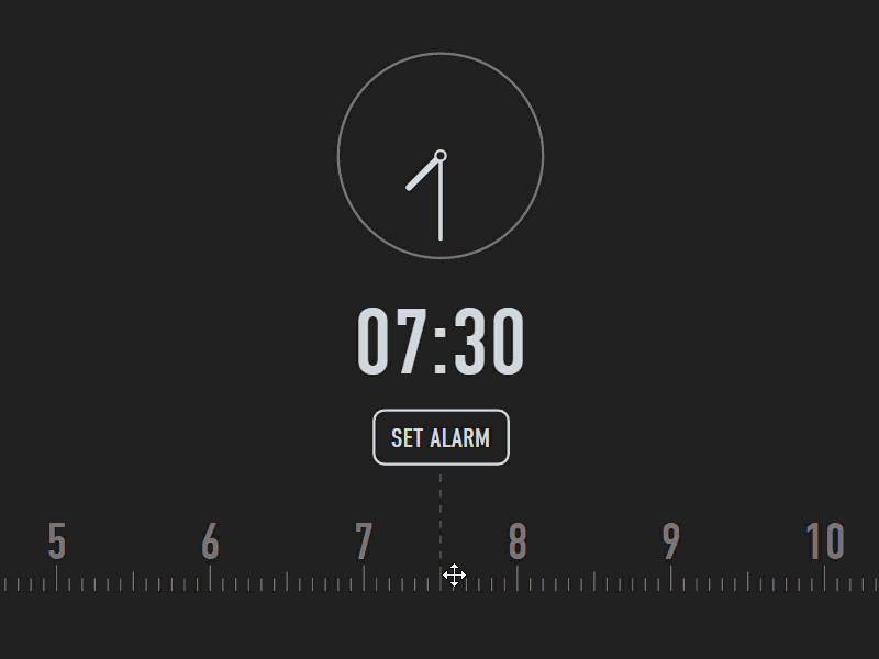 SVG Alarm UI alarm analog analogue clock digital hands minimal svg time ui ux