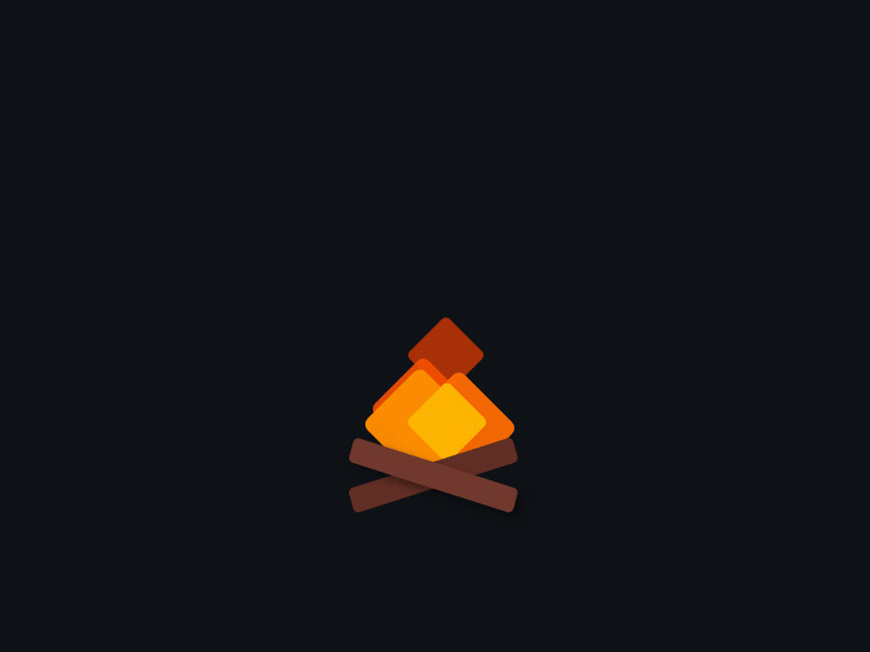 Interactive Fire fire flames hot javascript logs loop poke sparks svg