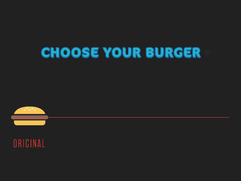 🍔🎚️ bacon burger cheese choose food javascript meat pickle select slider svg ui