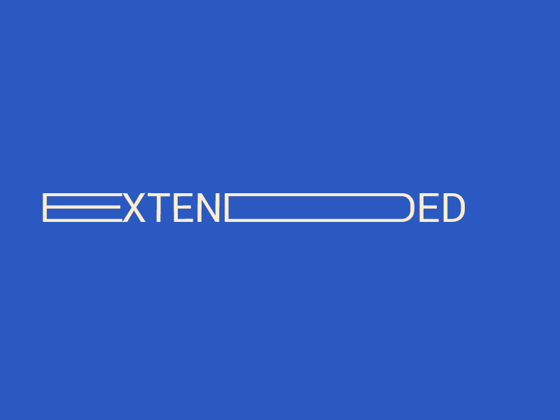 Extended animatiom extended letters stretch svg typography vector