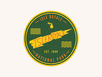 Isle Royale Badge badge fort collins isle royale michigan national park service national parks nps typography