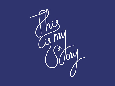 This is my Story Hand Lettering cursive font hand lettering