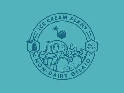 Ice Cream Plant Tee avocado bourbon branding chocolate coconut ice cream icons logo marketing michigan vanilla vegan