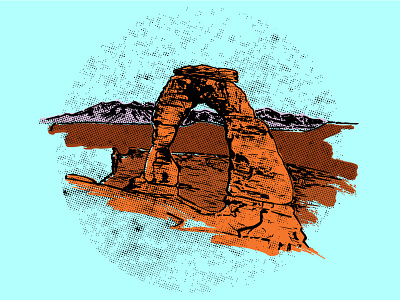 Arches National Park arch arches archesnationalpark delicatearch illustration moab nationalparks