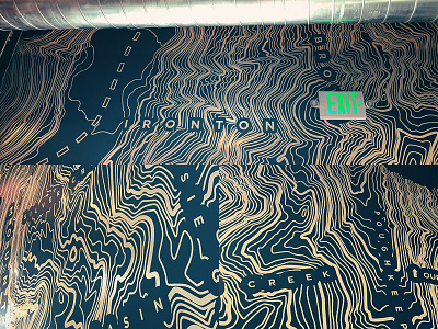 Ironton Vinyl Wall Wrap bar colorado denver distillery ironton topo topographic map topographical topography vinylwrap wallwrap whiskey