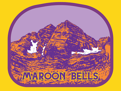 Maroon Bells Patch colorado hiking maroon bells maroonbells mountain nature outdoors patch retro vintage