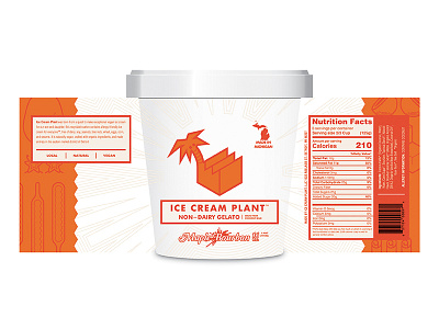 Ice Cream Plant Pint Mockup