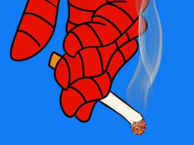 vices cigarette illustration smoking spiderman superhero