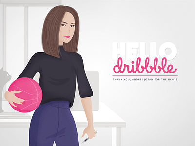 Hello, Dribbble! debut graphic illustration shot