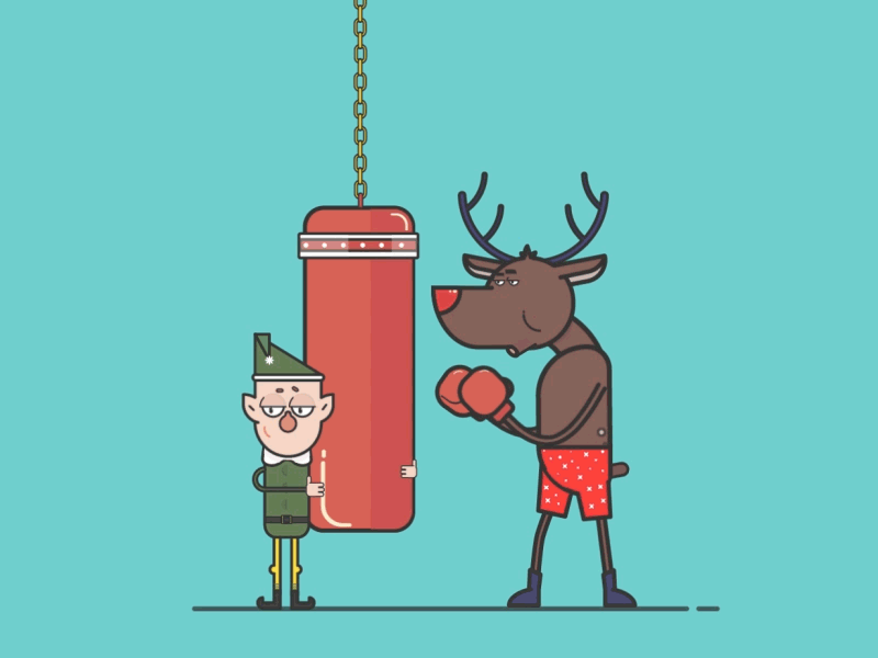 #CrispChristmas 2/25 animation boxing christmas deer elf free giveaway illustration