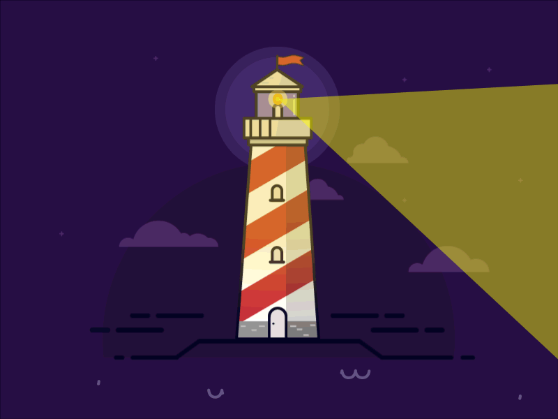 Lighthouse animation design illustration lighthouse outline