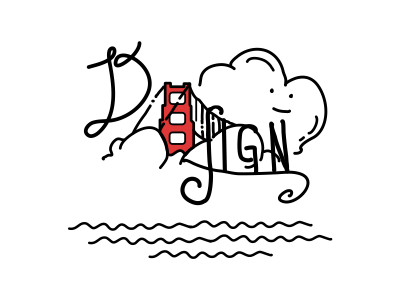 Karl bridge design fog golden gate illustration monday san francisco sf shot vector art water