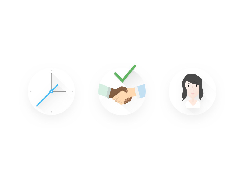 Value Prop Icons material support vector clock teamwork icons icon minimal design illustration