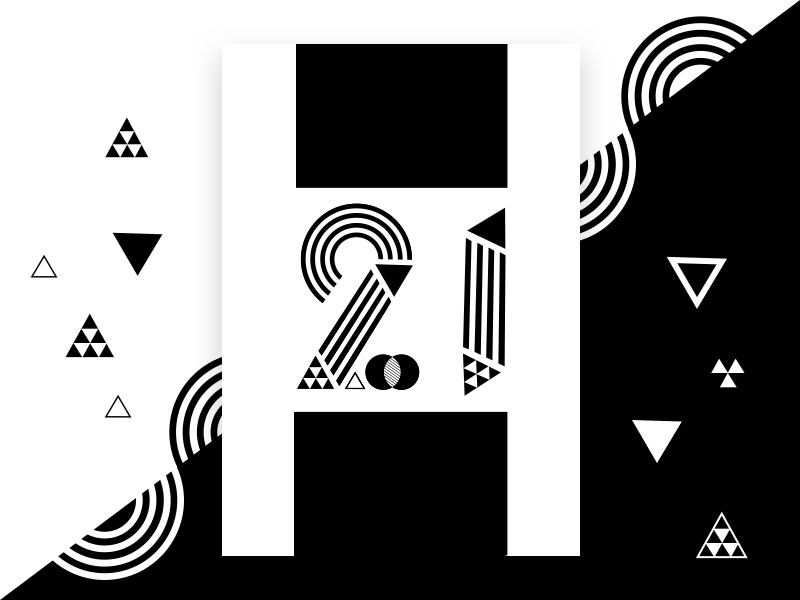 21♠️ lines minimal print graphic triangle circle illustration shape