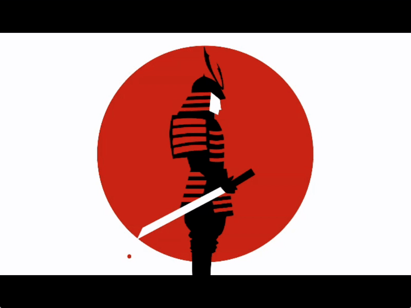 Battle Scar aftereffects ae gif minimal japanese motiongraphic graphic illustration samurai