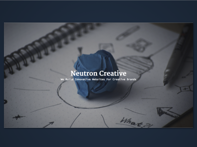 Neutron Creative Website clean flat fresh new serif web web page website